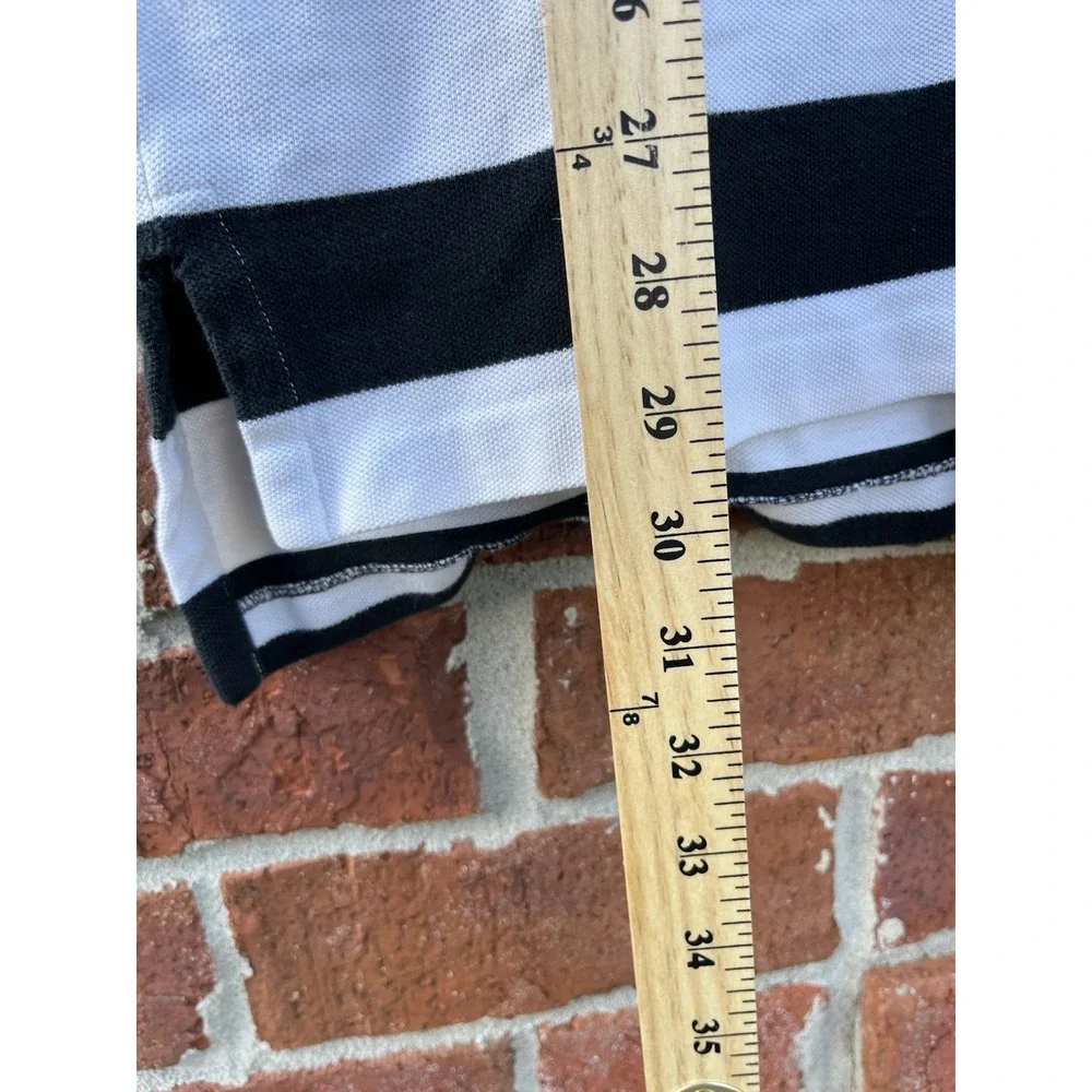 Polo Ralph Lauren Shirt Men's XL Black White Striped Short Sleeve